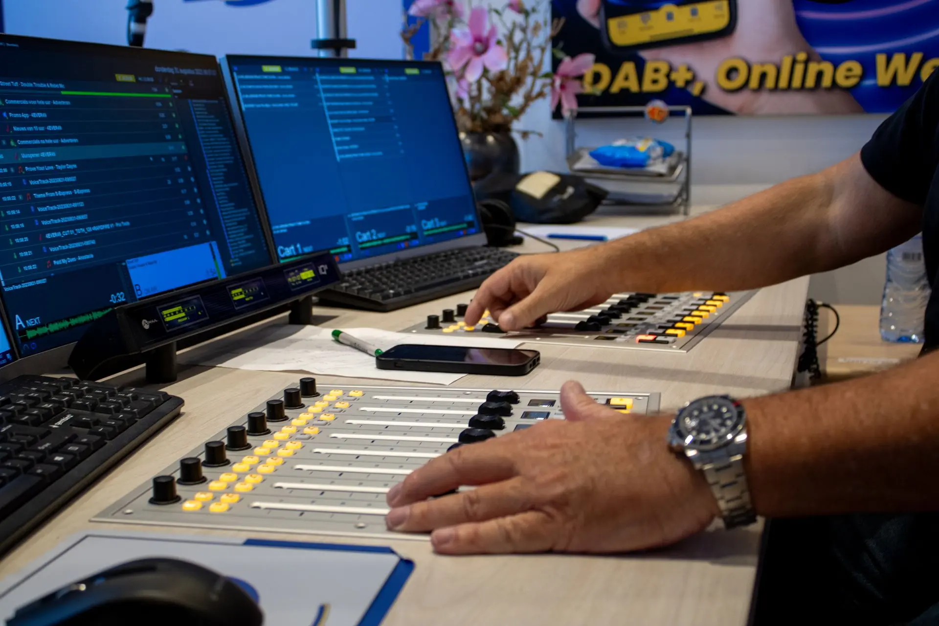 Mengtafel Axia iQx in gebruik