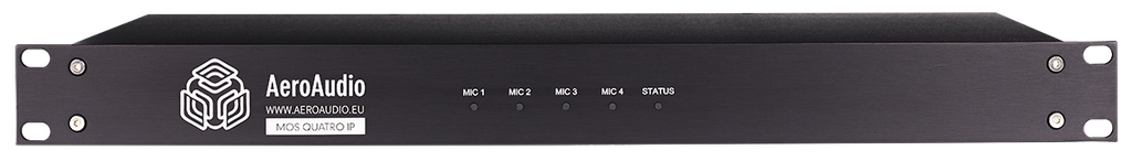 AeroAudio MOS QUATRO IP- Microfoon OnAir switch voorkant