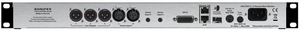 Sonifex AVN-PXH12 rear