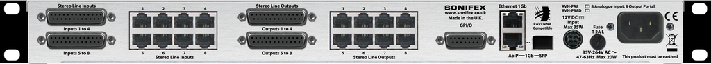 Sonifex AVN-PA8D rear
