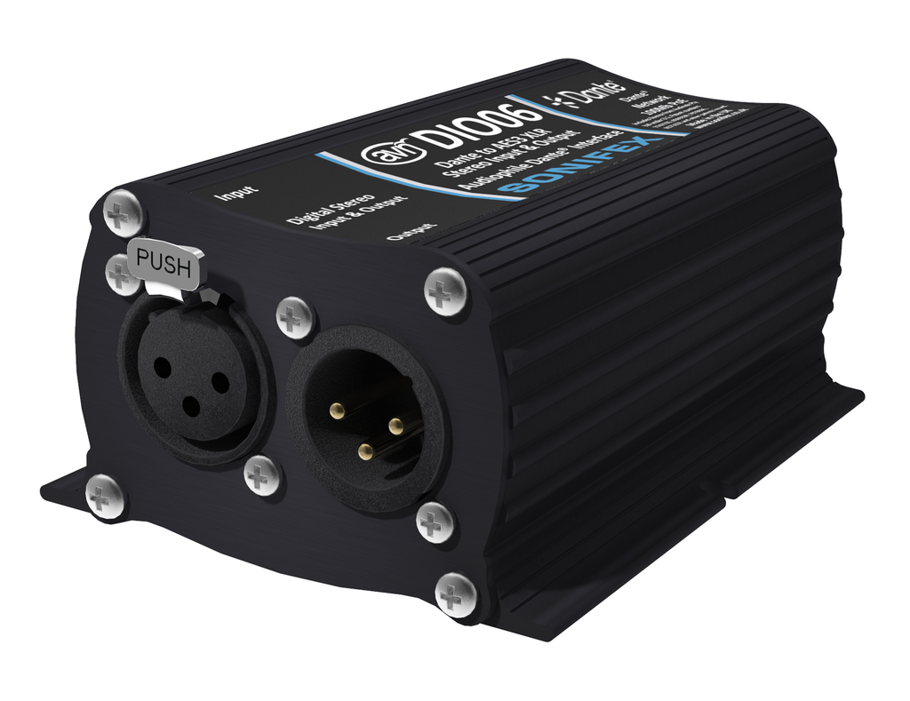 Sonifex AVN-DIO06 Dante naar AES3 XLR stereo ingang & uitgang