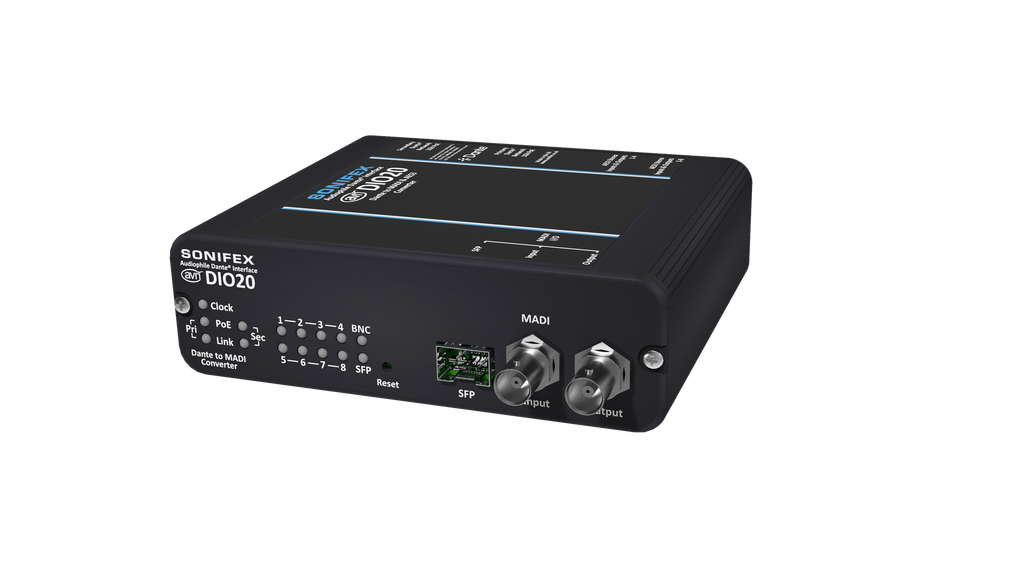 Sonifex AVN-DIO20 - Dante naar MADI AES3 64 channels IO converter