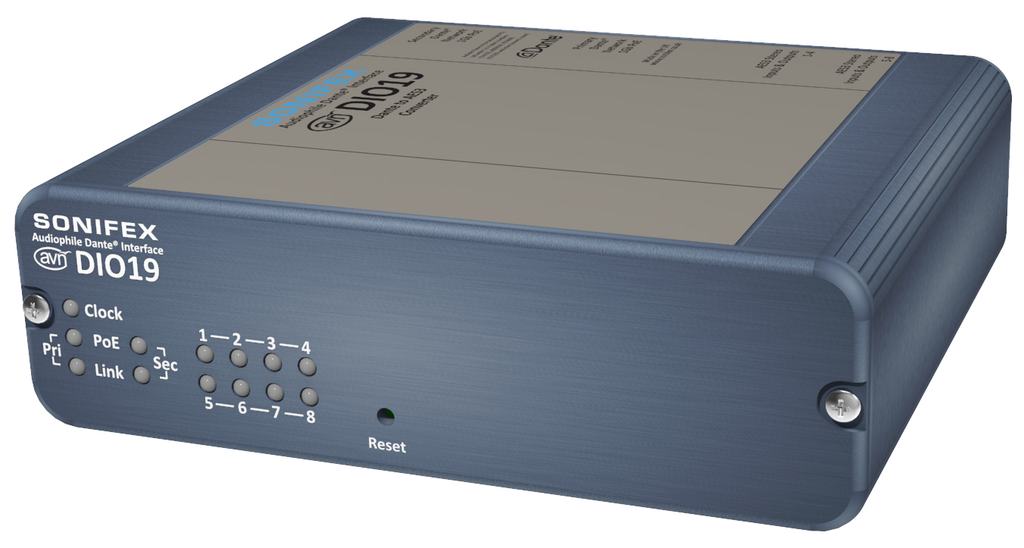 Sonifex AVN-DIO19 - Dante to 8 AES3 Stereo input & output, D-Type