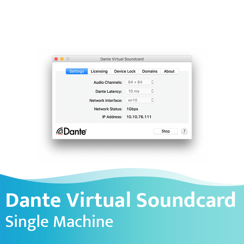Audinate Dante Virtual Soundcard (DVS) - single machine license