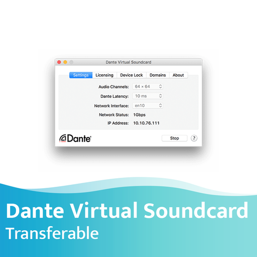 [DVS-TK-003] Audinate Dante Virtual Soundcard (DVS) - transferable license